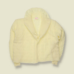 1970s | Simon | Textured Knit Cardigan | Yellow - 16