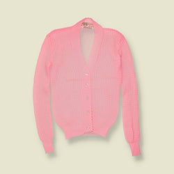 1970s | Confezion di Lusso | Textured Knit Cardigan | Pink - 4