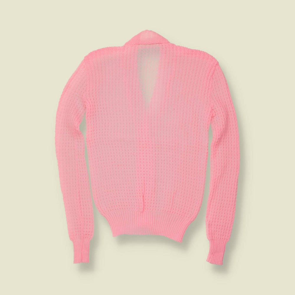 1970s | Confezion di Lusso | Textured Knit Cardigan | Pink - 4
