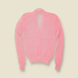 1970s | Confezion di Lusso | Textured Knit Cardigan | Pink - 4