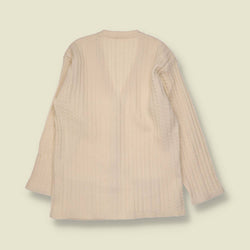 1970s | Cable Knit Cardigan | Ivory - 6