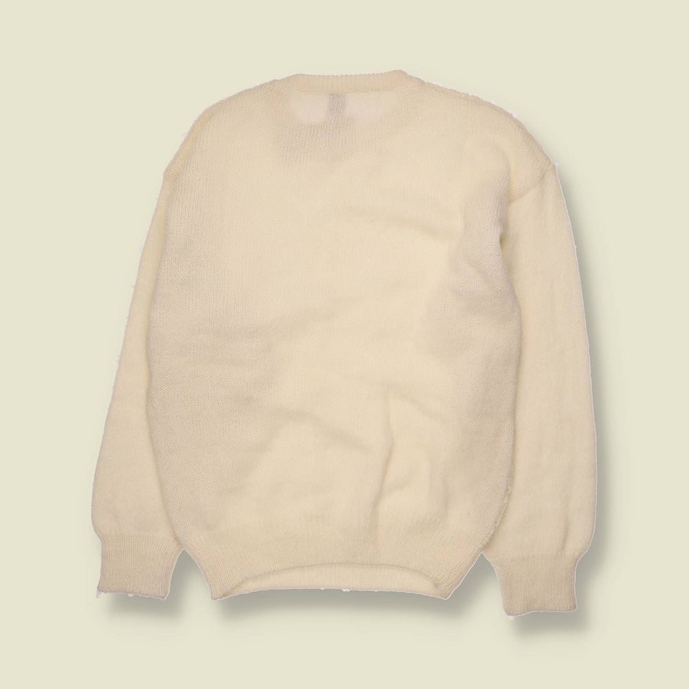 1970s | Lana | Deadstock Textured Knit Jumper | Ivory - 10