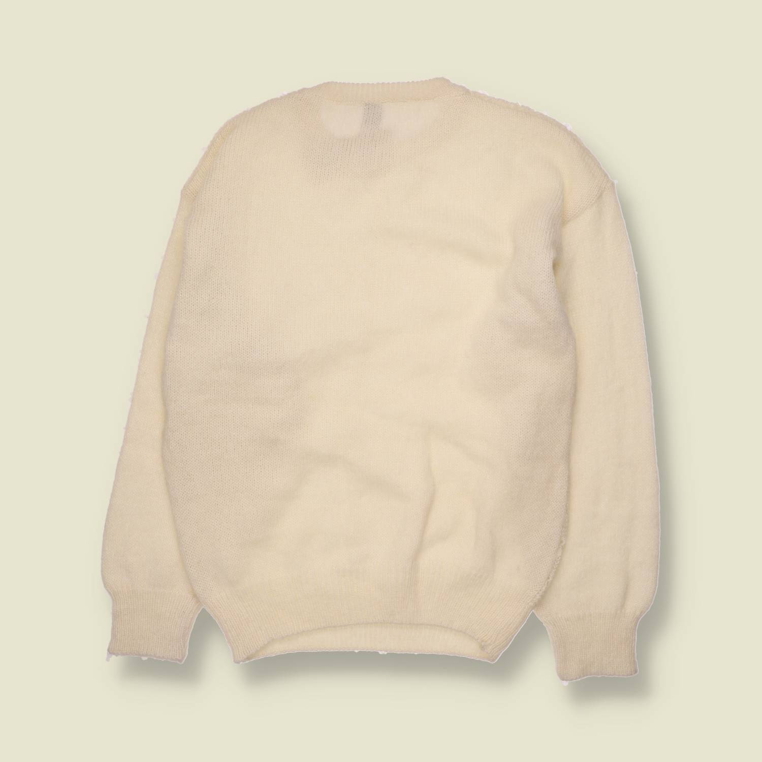 1970s | Lana | Deadstock Textured Knit Jumper | Ivory - 10