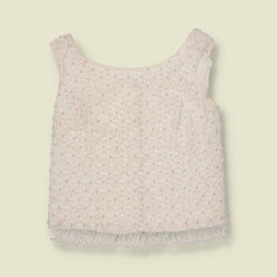 1980s | Heavyweight Beaded Top | Ivory - 6