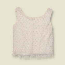 1980s | Heavyweight Beaded Top | Ivory - 6