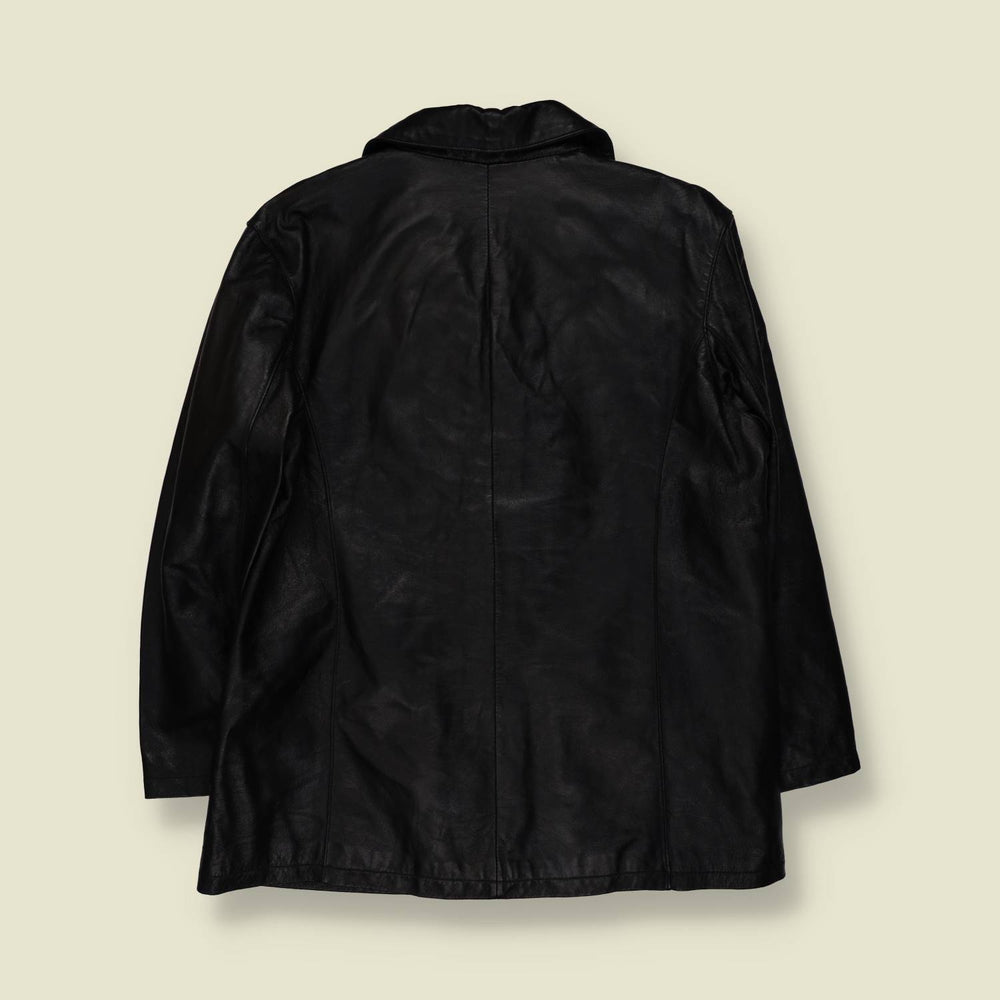 1990s | Vera Pelle | Leather Jacket | Black - 14