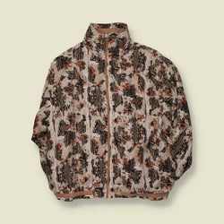 1980s | Abstract Print Silk Bomber Jacket | Multi - 18
