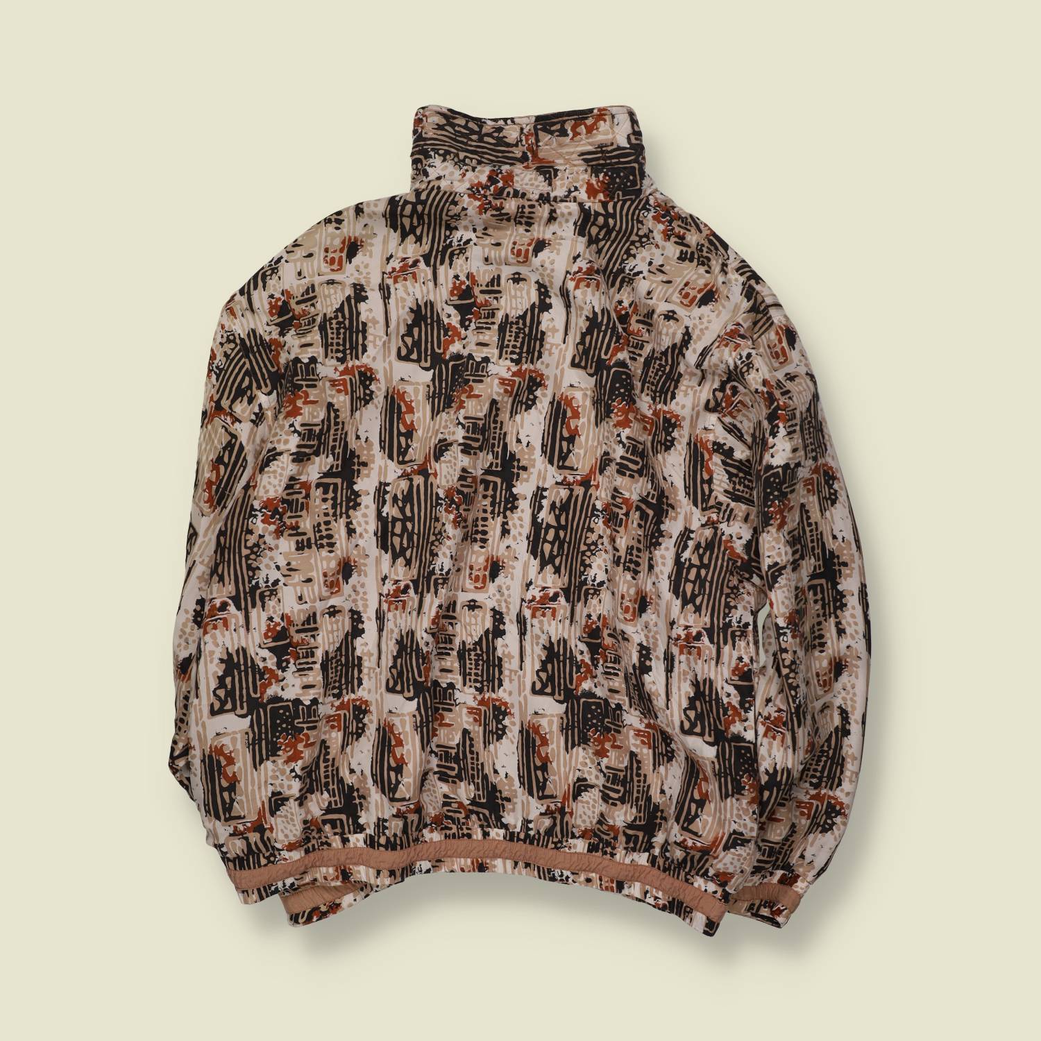 1980s | Abstract Print Silk Bomber Jacket | Multi - 18