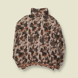 1980s | Abstract Print Silk Bomber Jacket | Multi - 18