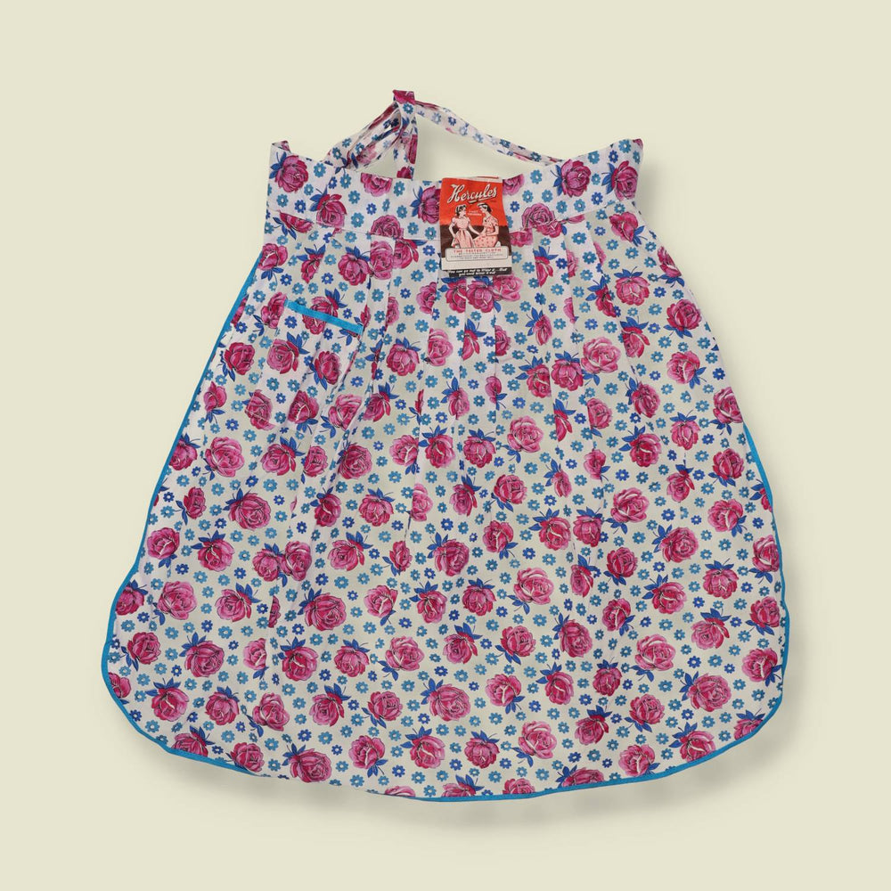 1950s | Hercules | Deadstock Rose Print Apron | Pink - One size