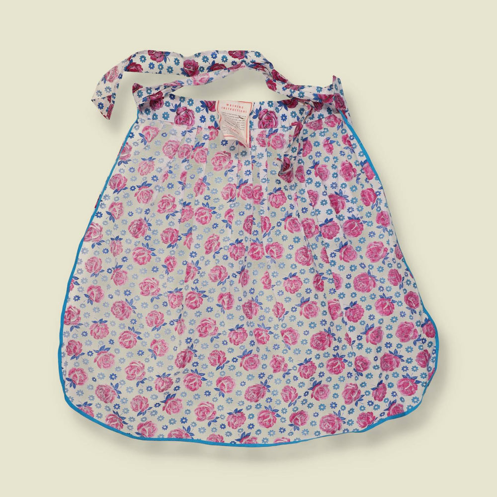 1950s | Hercules | Deadstock Rose Print Apron | Pink - One size