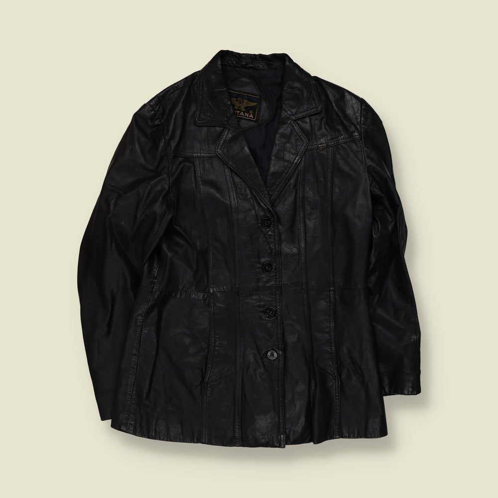 1990s | Montana | Leather Jacket | Black- 8