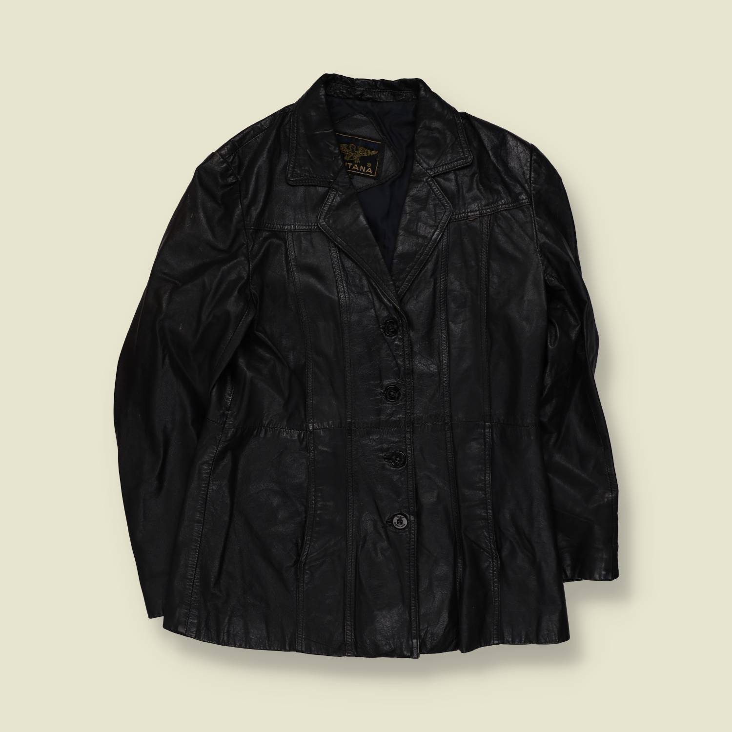 1990s | Montana | Leather Jacket | Black- 8