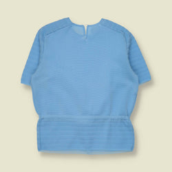1970s | Tie Waist Top | Blue - 8
