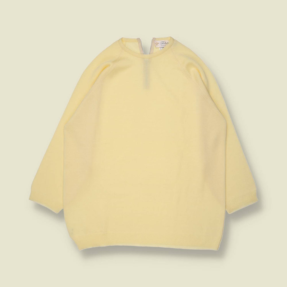 1970s | Feldt Basel | Tricot Knit Top | Pastel Yellow - 10