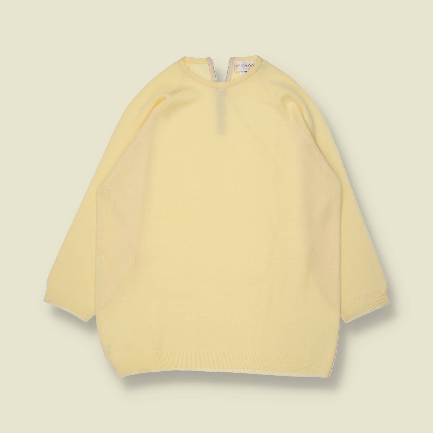1970s | Feldt Basel | Tricot Knit Top | Pastel Yellow - 10
