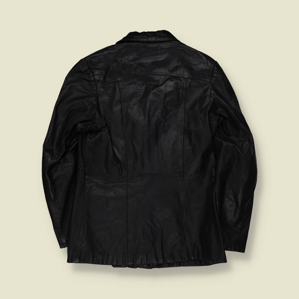 1990s | Montana | Leather Jacket | Black- 8