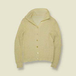 1960s | Crochet Knit Cardigan | Cream - 10