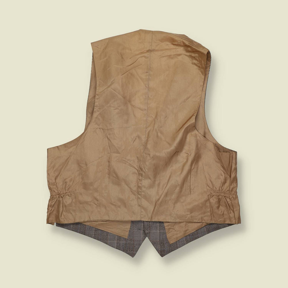 1980s | Check | Tailored Waistcoat – M