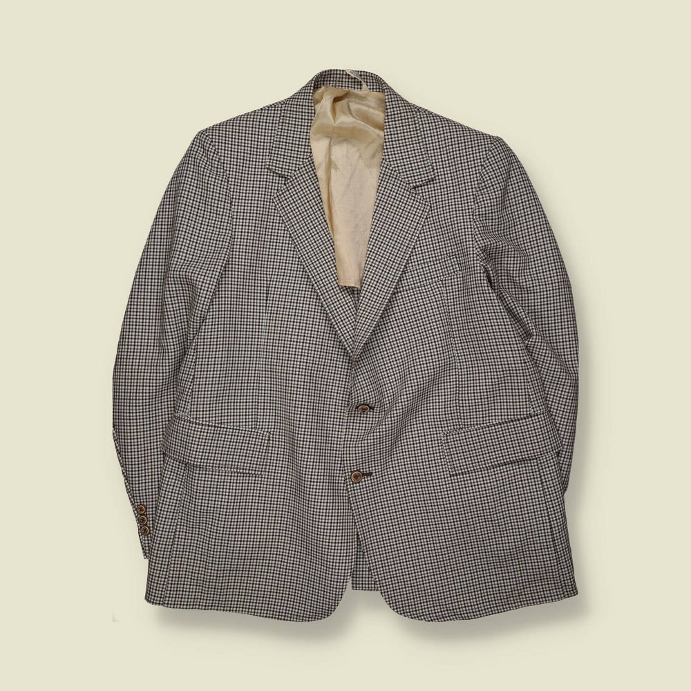 1970s | Tailored Check Blazer – L