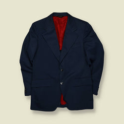 1970s | The Sovereign | Tailored Blazer Jacket | Navy with Red Lining – S
