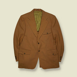 1970s | Norman Wesley | Tailored Blazer Jacket | Tan Wool – S
