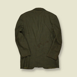 1960s / 1970s | Capital Cloth | Check Tailored Blazer Jacket | Green & Brown Wool – L