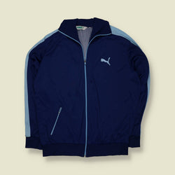 1970s | Puma | Track Jacket | Navy / Light Blue – L