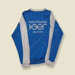 1970s–80s | Emporio Armani | Polyester Crewneck Sweatshirt | Blue / Grey – L/XL
