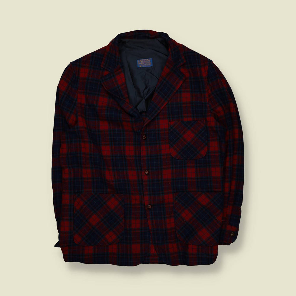 1970s | Pendleton | 49er Wool Jacket | Plaid – XL/XXL