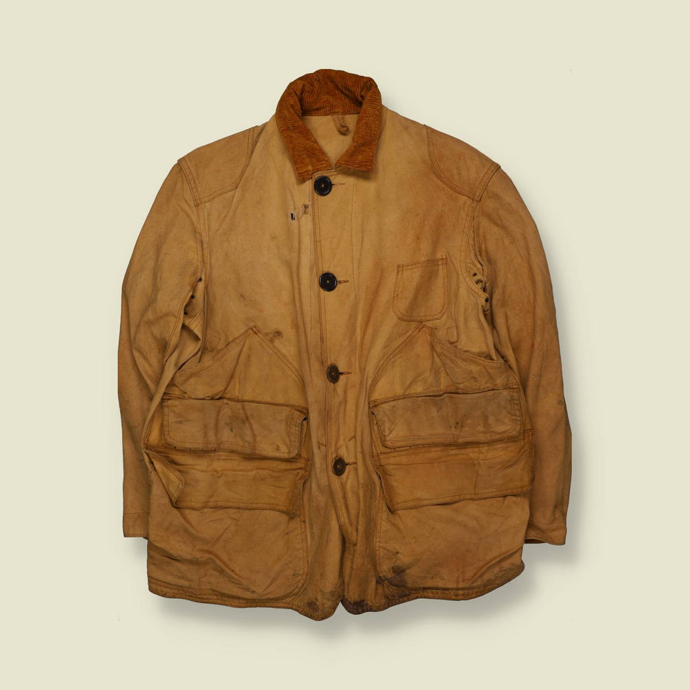 1950s | Unknown Brand | Heavy Canvas Hunting Jacket | Tan – L