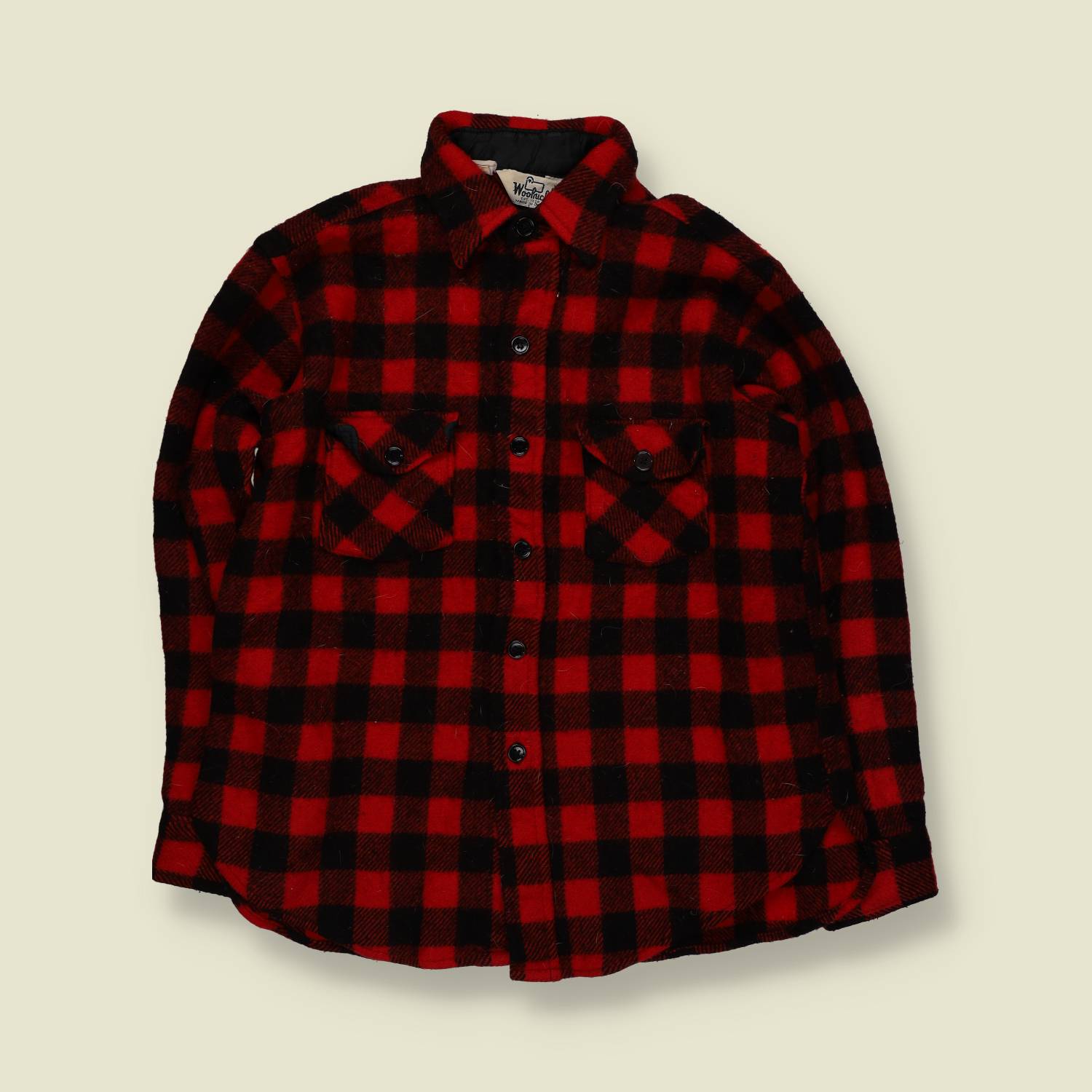 1970s | Woolrich | Wool Shirt | Red / Black Check – S