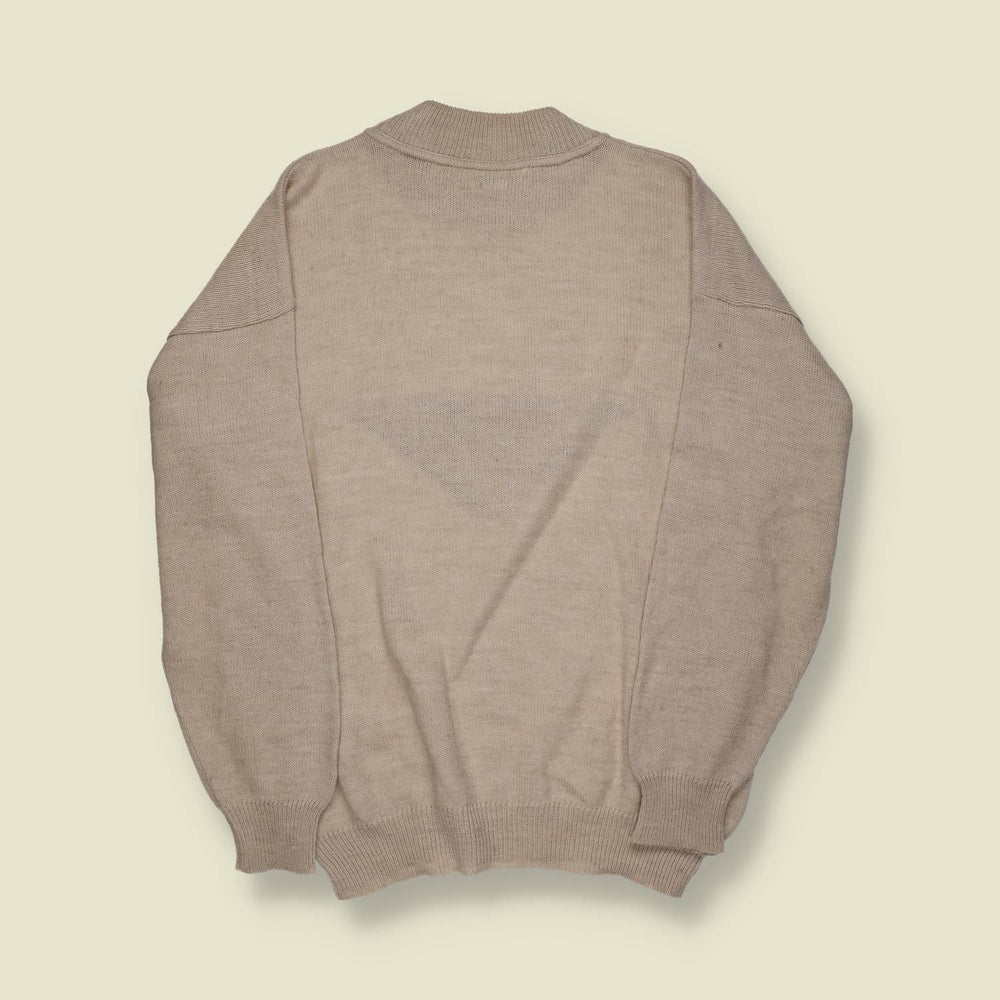 1990s | Armani Junior | Wool Knit Jumper | Oatmeal – M