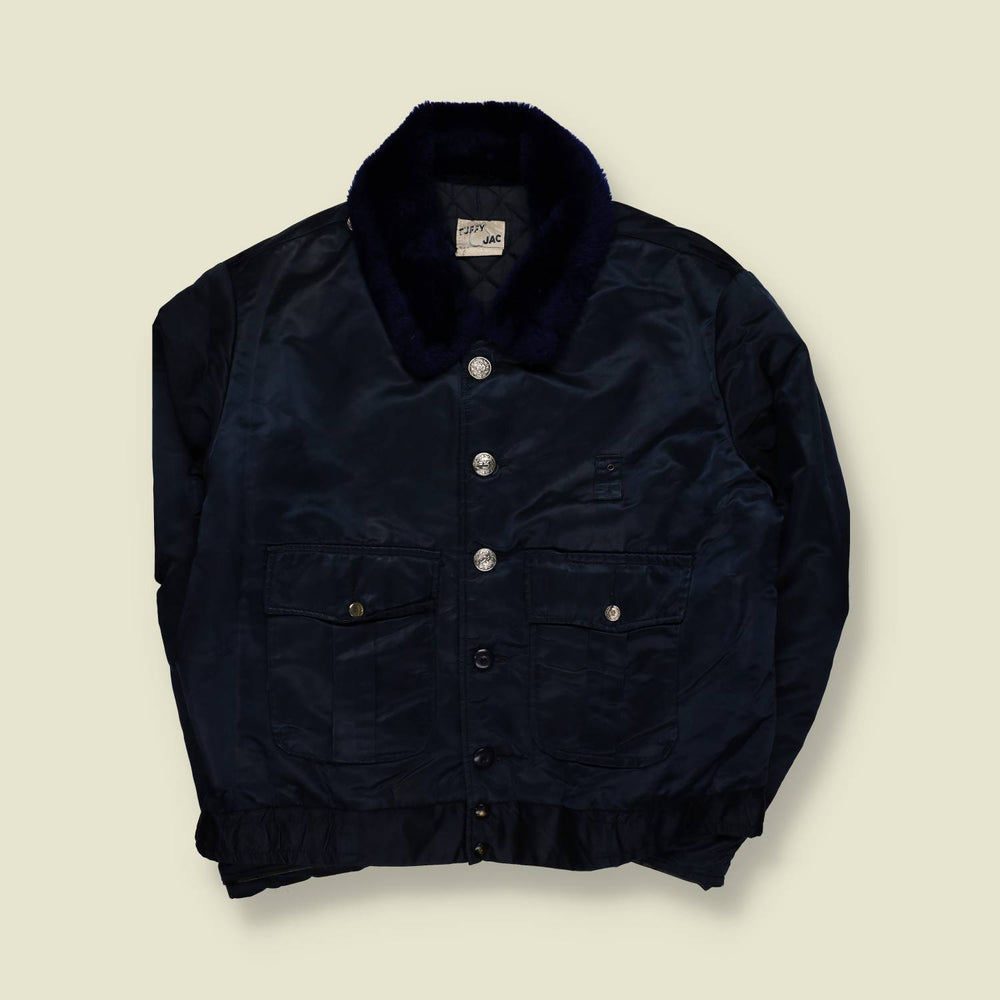 1970s | Tuffy Jac | Quilted Work Jacket | Black – XL