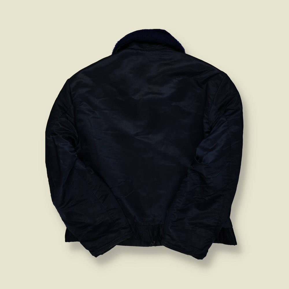 1970s | Tuffy Jac | Quilted Work Jacket | Black – XL