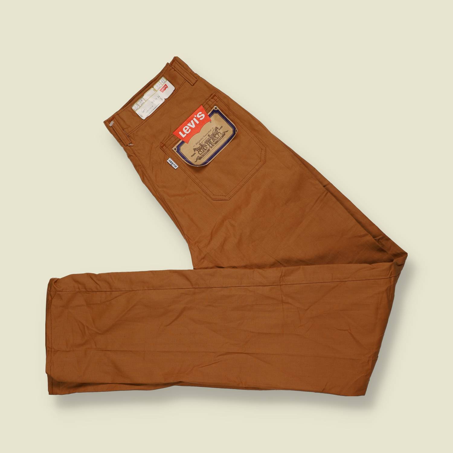 1970s | Levi’s | Deadstock | Lightweight Chino Trousers | Brown – w27