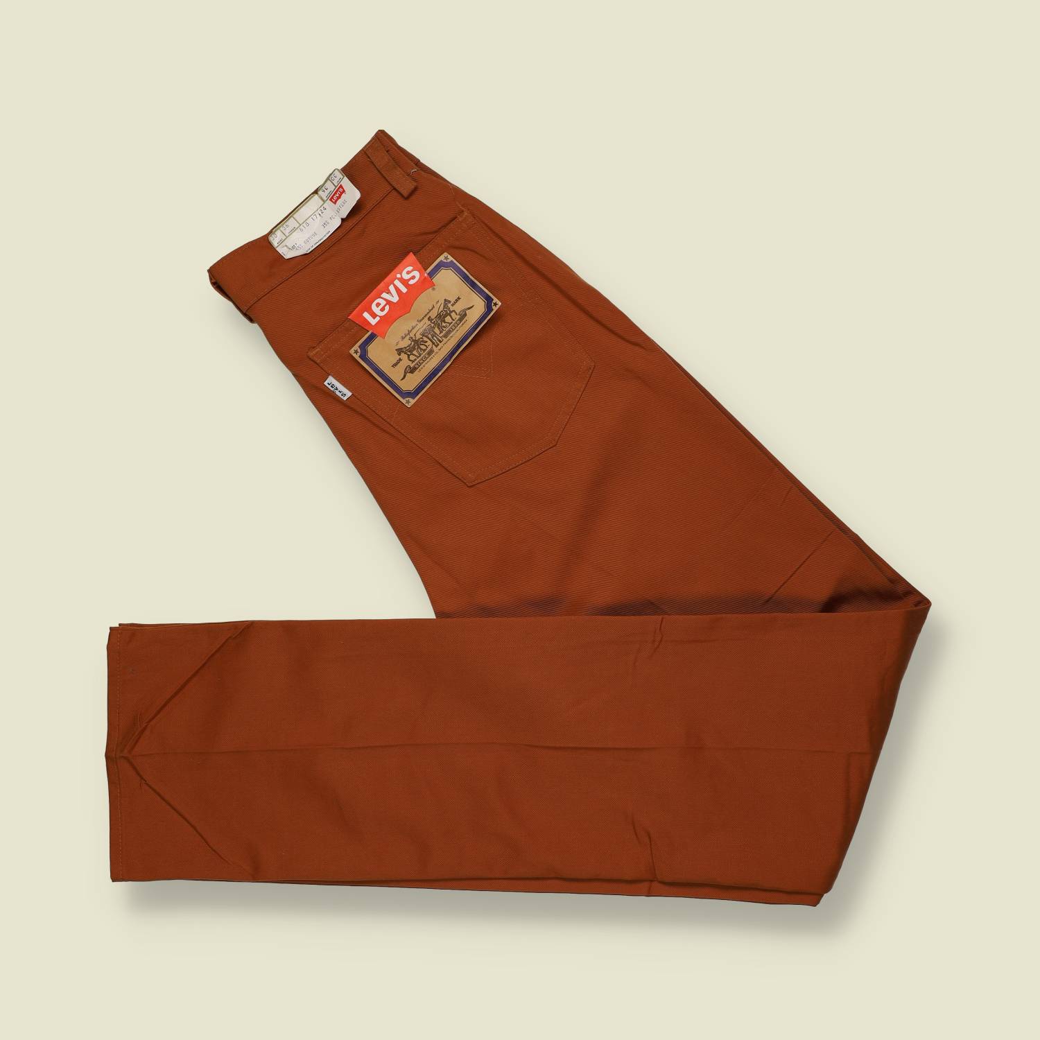 1970s | Levi’s | Deadstock | Lightweight Chino Trousers | Brown – w28