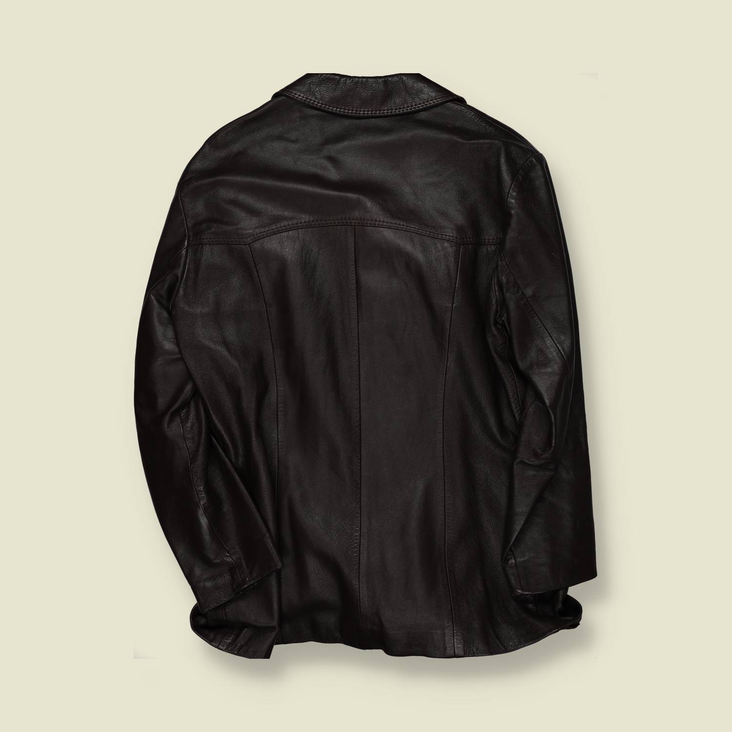 1970s | Leather Blazer Jacket | Dark Brown – XL