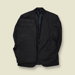 1980s | Two-Piece Suit | Charcoal Grey - L