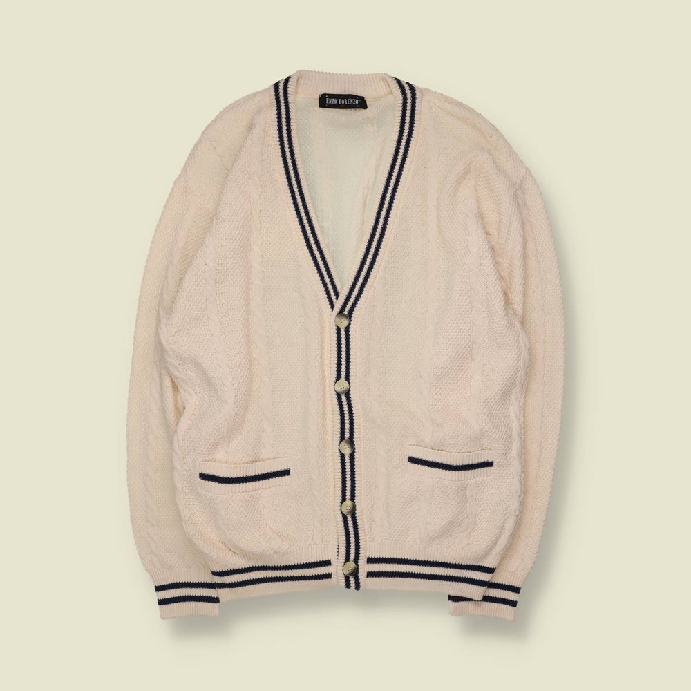 1980s | Enzo Lorenzo | Cardigan | Cream - XL