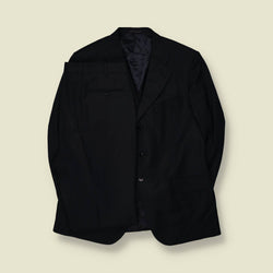 1990s | Three-Button Suit | Black - L