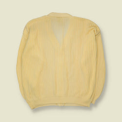 1980s | Cardigan | Yellow - 3XL