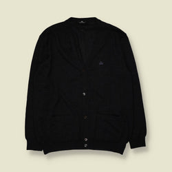1980s | Prince of Argyle | Cardigan | Charcoal - XL