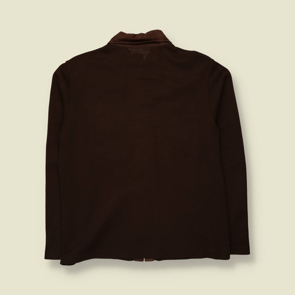 1990s | Wool Acrylic Blend Shirt | Brown - M