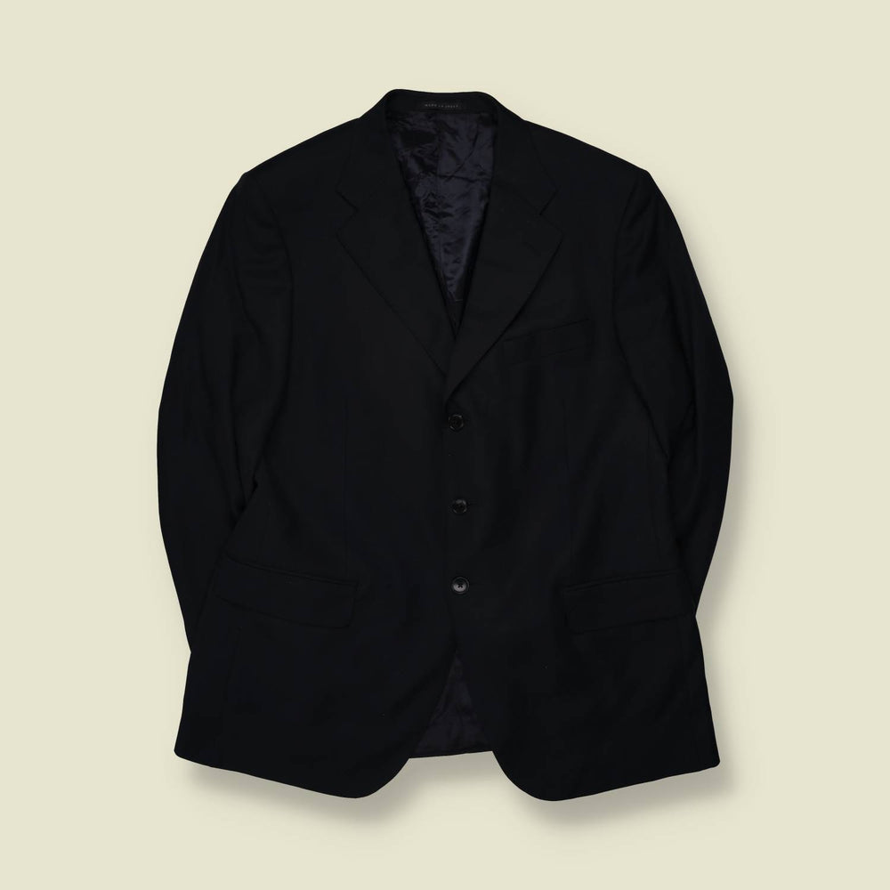 1990s | Three-Button Suit | Black - L