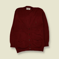 1980s | Malagrida | Cardigan | Burgundy - XXL