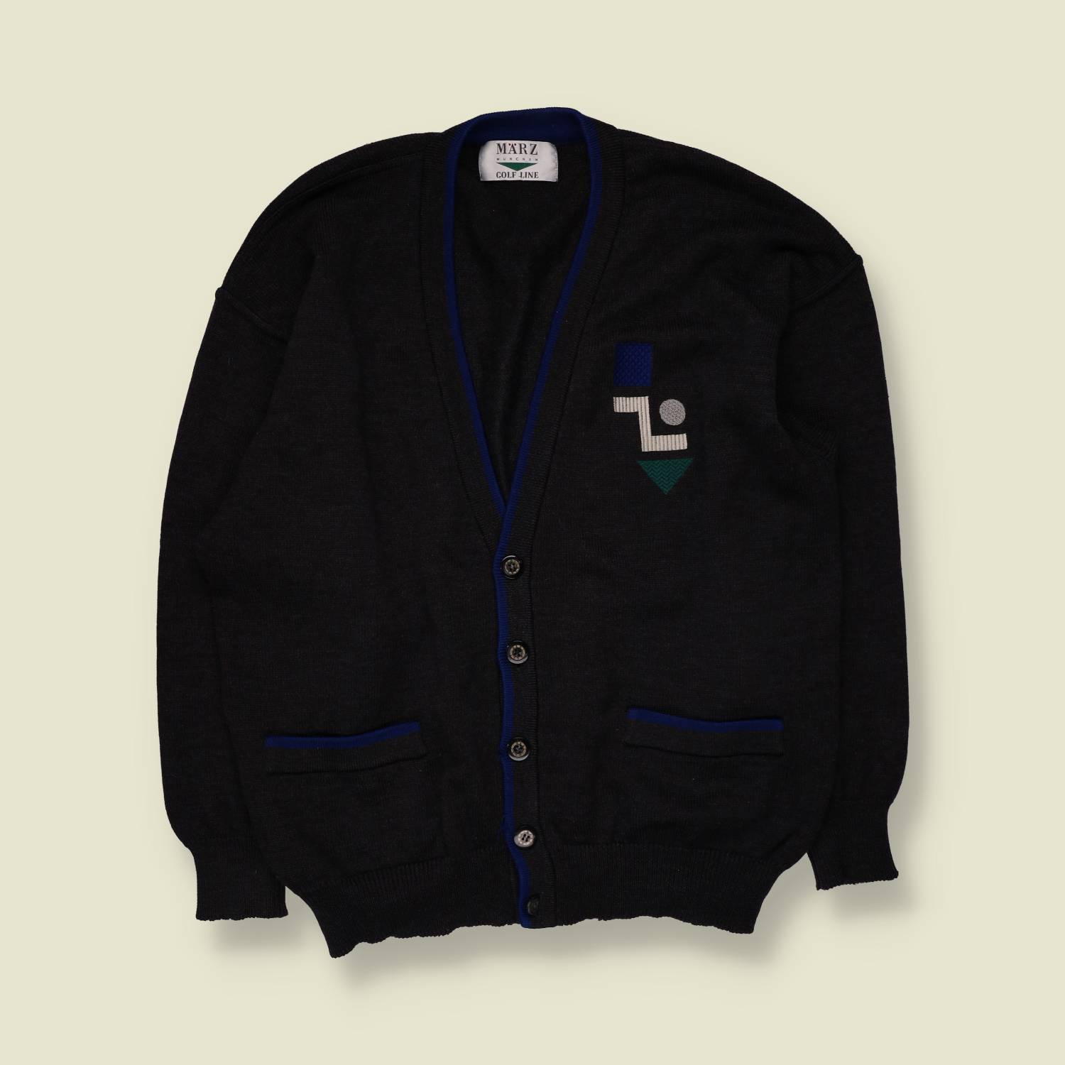 1980s | März Golf Line | Cardigan | Black - XXL