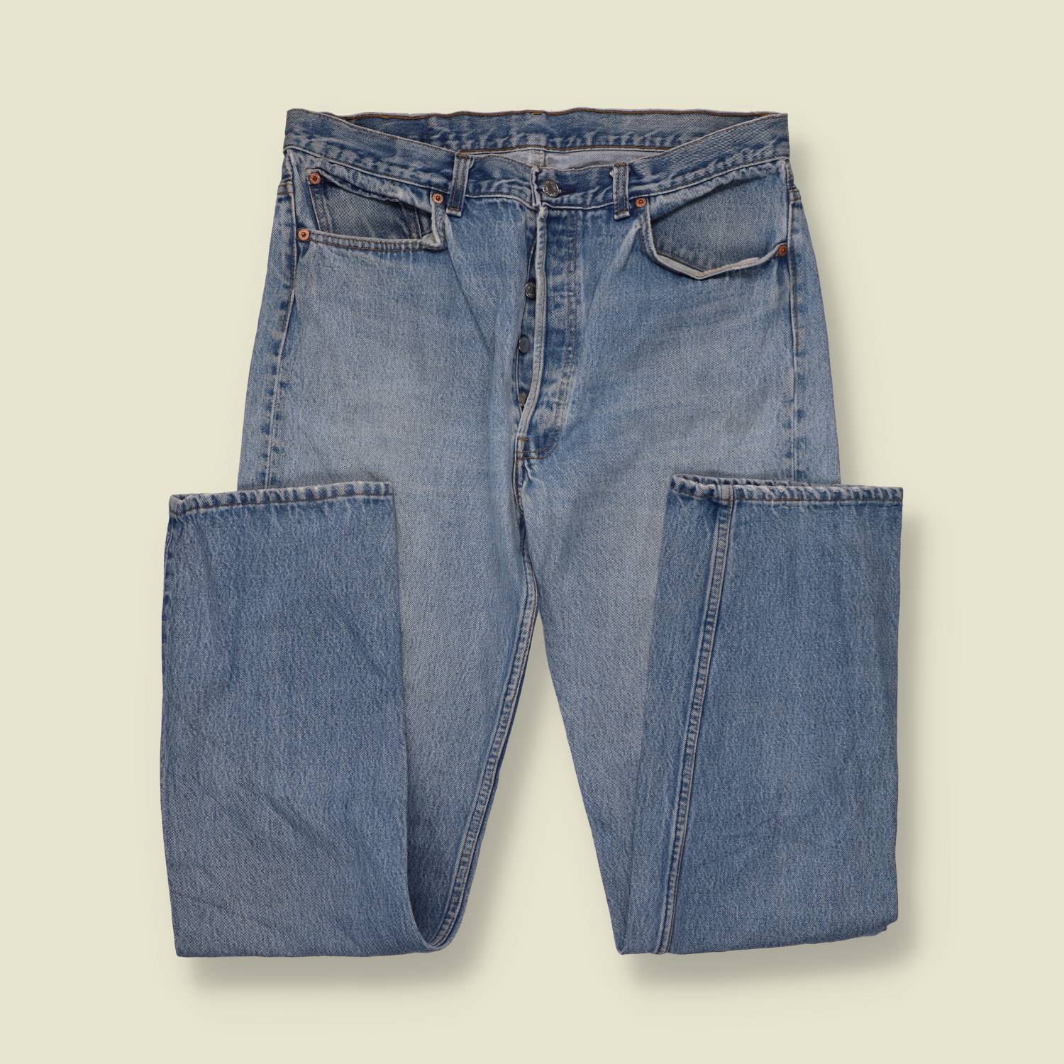 1990s | Levi's 501 | Made in USA | Light Blue Wash Jeans - w36