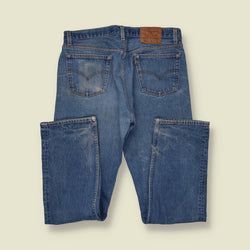 1990s | Levi's 501xx | Made in USA | Blue Wash Jeans - w34