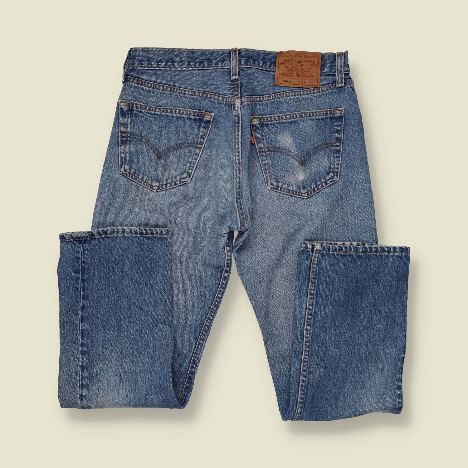 1990s | Levi's 501xx | Made in USA | Blue Wash Jeans - w32
